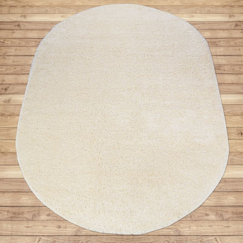 Российский овальный кремовый ковер лонж 41300